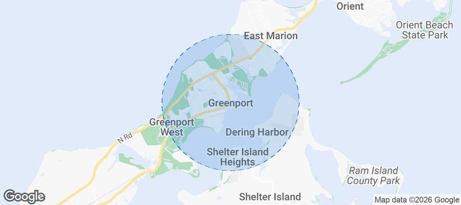 Greenport Airbnb map